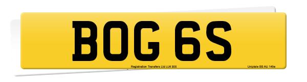 Registration number BOG 6S
